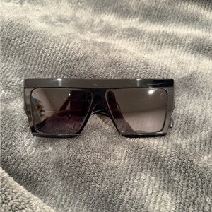 Celine Black Rectangular Sunglasses